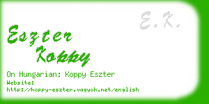 eszter koppy business card